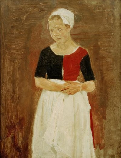 M. Liebermann, Standing Orphan Girl by Max Liebermann