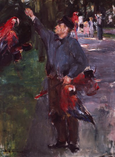 Man with Parrots by Max Liebermann
