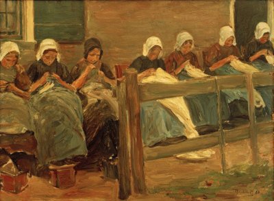 Sewing Girls in Huyzen by Max Liebermann