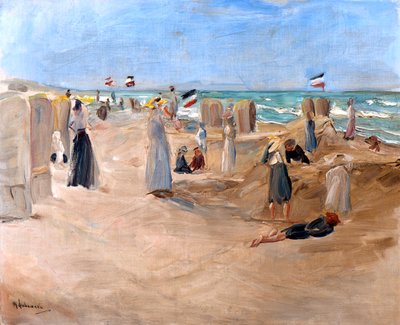 On the Beach at Noordwijk, 1908 by Max Liebermann