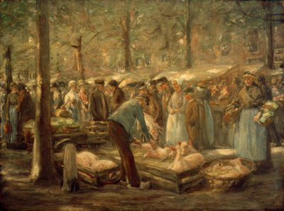 Pig Market in Haarlem by Max Liebermann