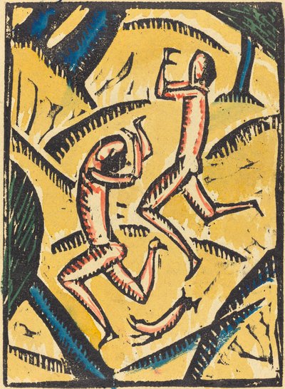Two Nude Dancers in a Landscape by Max Zachmann