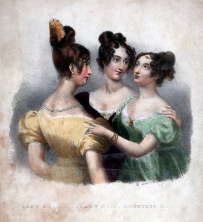 Three 19th Century Ladies by Maxim Gauci