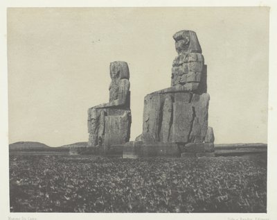 Gournah, The Colossi; Thebes by Maxime Du Camp