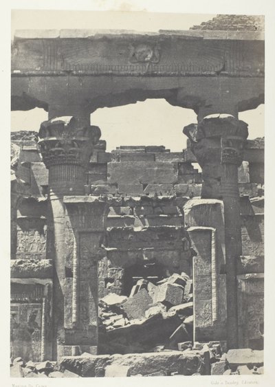 Kalabscheh, Gate of the Pronaos; Nubia by Maxime Du Camp