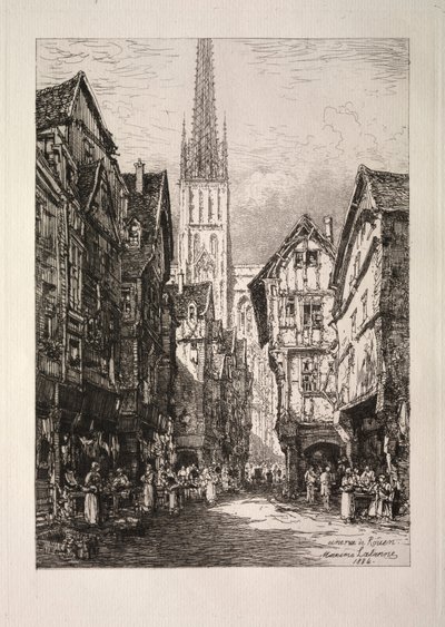 A Street in Rouen by Maxime Lalanne