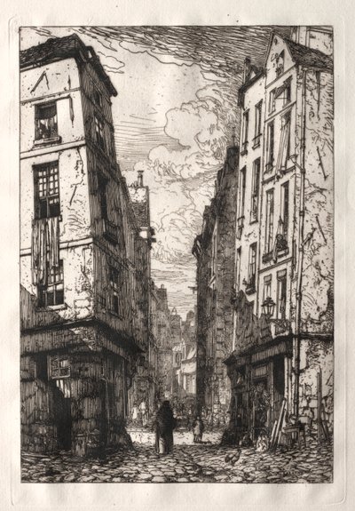Rue des Marmousets (Old Paris) by Maxime Lalanne
