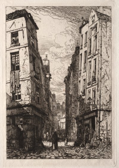 Rue des Marmousets (Old Paris) by Maxime Lalanne