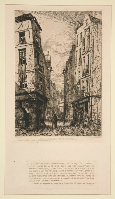 Rue des Marmousets (Old Paris) by Maxime Lalanne