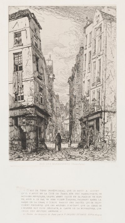 Rue des Marmousets, Old Paris by Maxime Lalanne