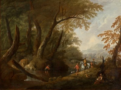 Forest Landscape with Water on the Left by Maximilian Joseph Schinnagl