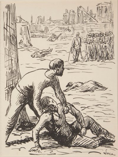 Nine Untitled Prints of Political Subjects by Maximilien Luce