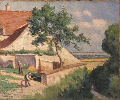 Rolleboise, Behind the Church by Maximilien Luce