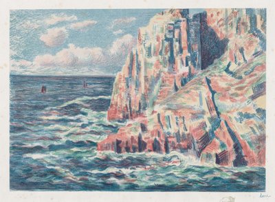 The Sea at Camaret, The Red Rocks by Maximilien Luce