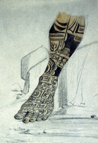 Maori Foot Tattoo by Maximilien Radiguet