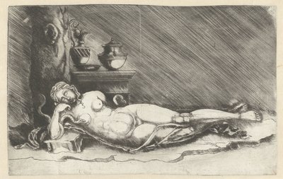 Death of Cleopatra with Snake by Meester van 1515