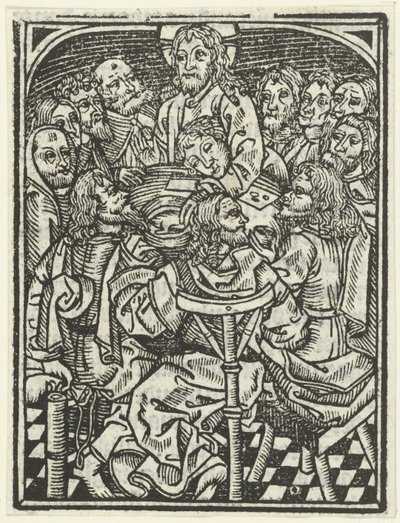 The Last Supper by Meester van de Delbecq Schreiber Passie (attributed to)