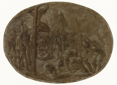 Crucifixion by Meester van de Liechtensteinse Aanbidding