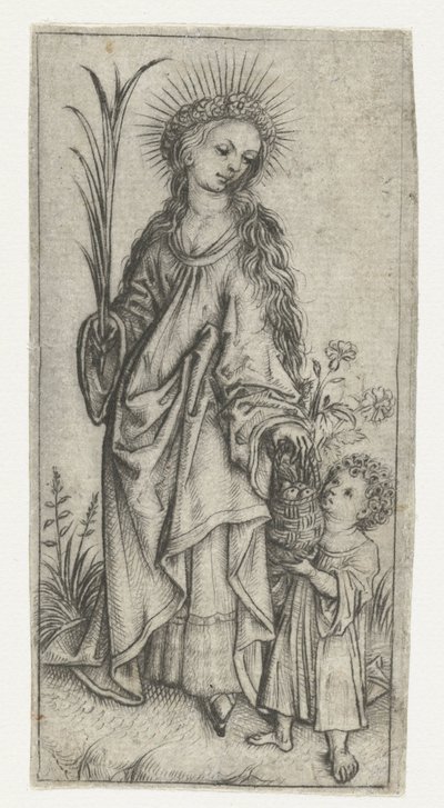 Saint Dorothea by Meester van het Amsterdamse Kabinet