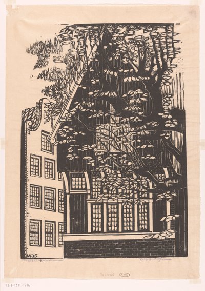 Begijnhof in Amsterdam by Meijer Bleekrode (signed by artist)