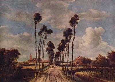 The Avenue at Middelharnis by Meindert Hobbema