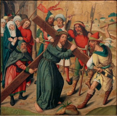The Carrying of the Cross by Meister der Aachener Schranktüren