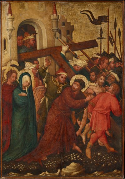 Carrying of the Cross by Christ by Meister der St. Lambrechter Votivtafel