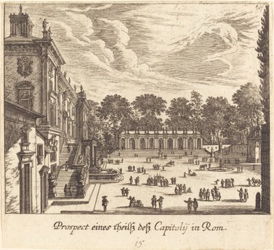 Capitoline, Rome by Melchior Küsel after Johann Wilhelm Baur