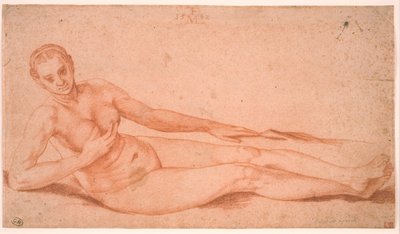 Reclining Female Nude by Melchior Lorck