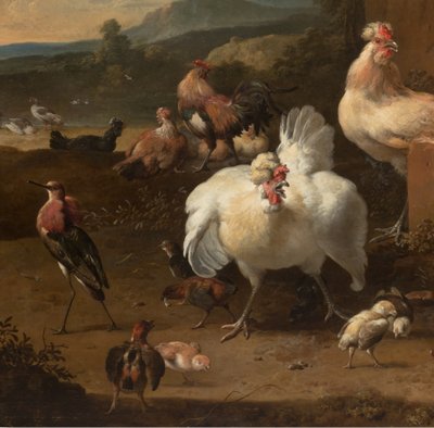 Detail from Menagerie by Melchior de Hondecoeter