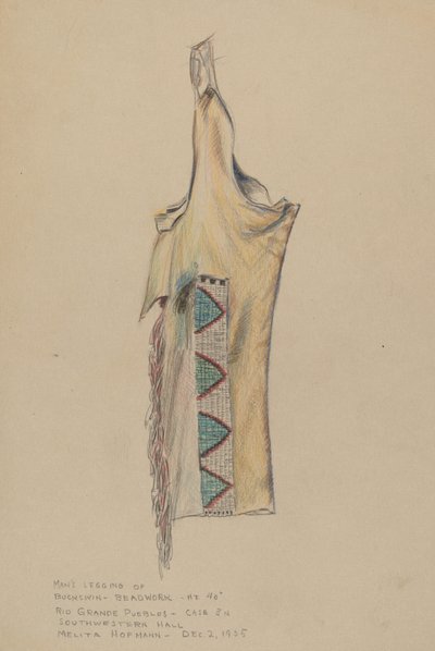 Buckskin Legging with Beadwork by Melita Hofmann