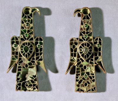 Pair of Eagle-Shaped Brooches by Merovingian