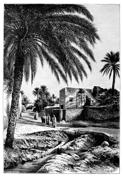A street in Biskra, Algeria by Meunier