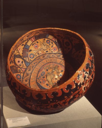 Jicapestle (Painted Calabash Gourd) by Mexican School