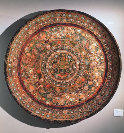 Tray from the Michoacan tribe by Mexican School