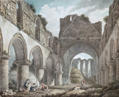 Buildwas Abbey, Shropshire, c1760-1800 by Michael Angelo Rooker