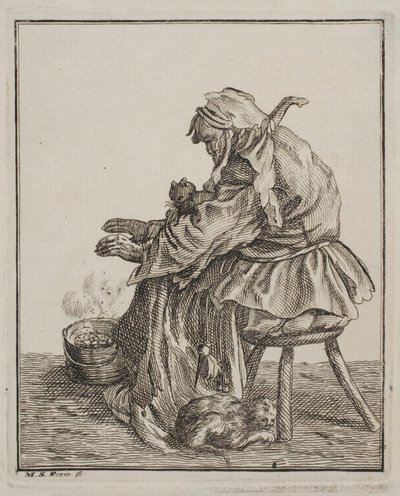 A Woman Warming Herself by Michael Fosie