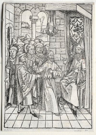 Christ Before Caiaphas (verso) by Michael Wolgemut