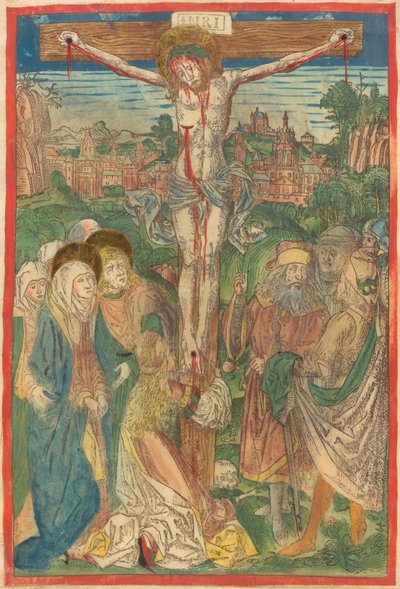 The Crucifixion with Saint Mary Magdalene by Michael Wolgemut