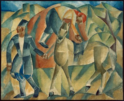 Man with Horse by Michail Wassiljewitsch le Dantju