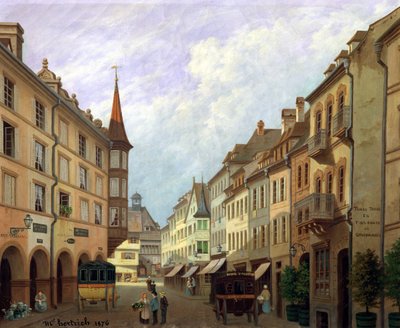 The Arcades, Grand Rue, Colmar, 1876 by Michel Hertrich
