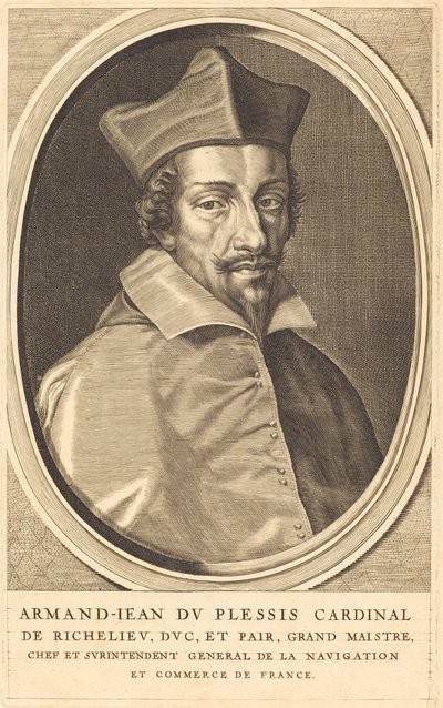 Armand Jean du Plessis, Cardinal Richelieu by Michel Lasne