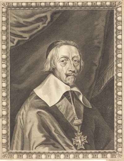 Armand Jean du Plessis, Cardinal Richelieu by Michel Lasne