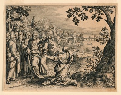 Christ Healing Daughter of Woman of Canaan by Michel Lasne