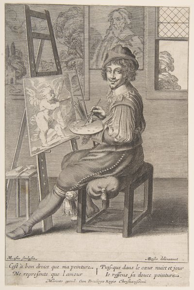 Painter at an Easel by Michel Lasne