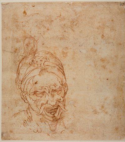 Oriental Head Study by Michelangelo (after) Buonarroti