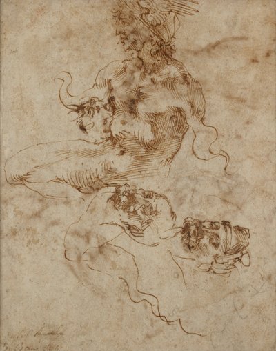 A Figure Resembling a Triton, c1490-1560 by Michelangelo Buonarroti