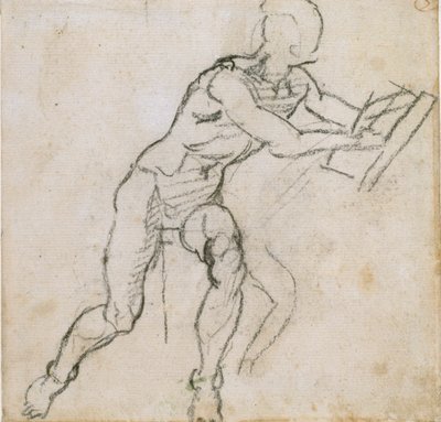 A Nude Seated Man, c1490-1560 by Michelangelo Buonarroti
