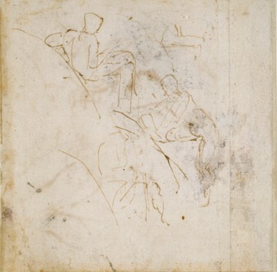 Four Figure Studies by Michelangelo Buonarroti