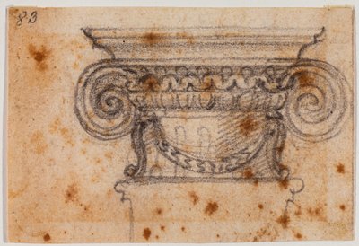 Ionic Capital Study by Michelangelo Buonarroti